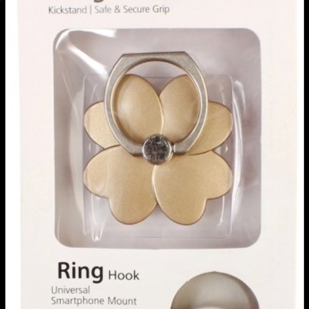 New Gold Flower Ring Hook